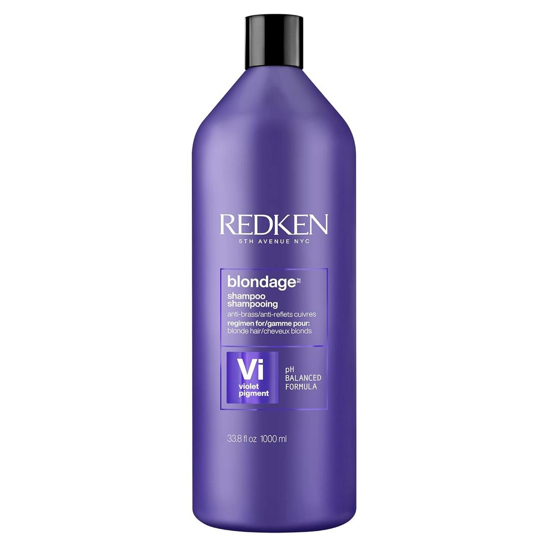 Redken Blondage Purple Shampoo For Blonde, Bleached or Highlighted Hair - Neutralizes Brassy Tones With Salicylic Acid, Color Depositing (33.8 Fl Oz (Pack of 1))