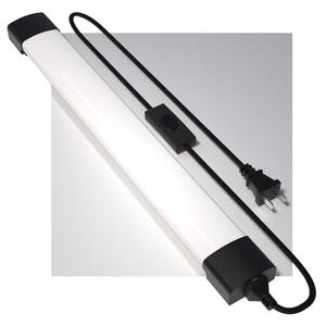 Modlicht Plug in Light Fixture 2FT Linkable 5000K Under Cabinet Lighting, LED Tube Light Fixture with Plug, Triproof Ceiling Wall Light for Closet Workbench Kitchen Basement Garage