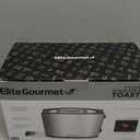 Elite Gourmet ECT2428 Extra Wide 1.25” Slot 2-Slice Toaster, Cancel, Defrost and Bagel Functions, 6 Toast Settings, Slide-Out Crumb Tray, Stainless Steel