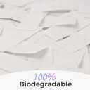 1.2LBS Confetti, White Biodegradable Confetti - Rectangular Fluttering Tissue Paper Confetti for Cannon and Launcher use – Parties, Concerts and Weddings for Events (ivory white)