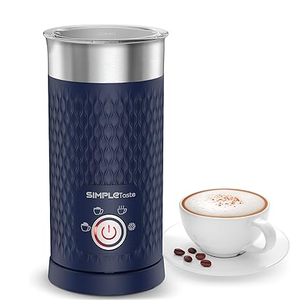 SIMPLETASTE Milk Frother, 4in1 Electric Milk Steamer, Automatic Warm and Cold Foam Maker and Milk Warmer for Latte, Cappuccinos, Macchiato