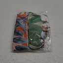 AWAYTR Women's Long Head Wraps - 3PCS Chiffon Criss Cross Headbands for Long Thick Hair (Flowering leaves, Red, White, Black)