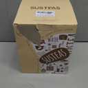 SUSTEAS Electric Kettle - 57oz Hot Tea Kettle Water Boiler with Thermometer, 1500W Fast Heating Stainless Steel Tea Pot, Cordless with LED Indicator, Auto Shut-Off & Boil Dry Protection, Beige