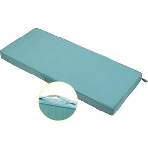 Outdoor Bench Cushion 45 x18 x3 Inch,Waterproof Portable Settee Cushion,Foam Insert with Handle&Ties,Bench Seat Pads for Garden Patio Porch Swing Backyard Furniture(Light Turquoise)