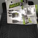 SmartFit Truck Floor Protector, Universal Floor Mats for Trucks, All-Season & Heavy-Duty Mats, Trim to Fit for Full Coverage, Premium Quality and Easy to Clean, Black (3-Piece)