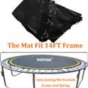 Trampoline Replacement Mat,Mat Diameter:11.97-12.56FT,Fits 14ft Trampoline Frame,with 72 80 84 88 96 Rings for Choose,Fits 5.3-8.5 Inch Springs(Need to Choose),Spring and Frame not Include.