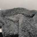 Calming Dog Bed Fluffy Plush Dog Mat for Furniture Protector with Removable Washable Cover for Large Medium Small Dogs and Cats (Large(45x37x6), Dark Grey) (45.0"L x 37.0"W x 6.0"Th)