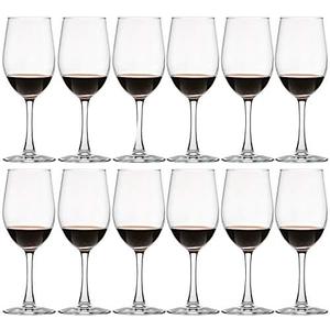 UMI UMIZILI 12 Ounce - Set of 12, Classic Durable Red/White Wine Glasses For Party (2 Damaged)