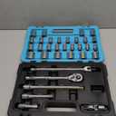 DURATECH 1/2" Drive Socket Set, 33-piece, Including Metric/SAE Sockets, 1/2-Inch Ratchet, Breaker Bar and Socket Adapters