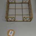 Boston International Arch Design Lunch Napkin Holder Caddy, 6.75 x 6.75-Inches, Gold Leaf