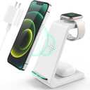 3 in 1 Wireless Charging Station, 2026 Upgraded Fast Desk Charger Station for iPhone 17 16 15 14 13 12 Pro Max Plus, Charger Stand for Apple Watch 11 10 9 8 7 6 5 4 3 2 Ultra SE, Air pods 4 3 2 Pro