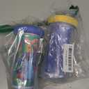 The First Years Stitch Insulated Straw Cup - Stitch Sippy Cups with Straw - Kids Water Bottles - 9 Oz - 2 Count - Ages 18 Months and Up