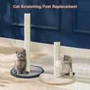 Cat Scratching Post Replacement Pole，2 PCS 15.7in Cat Tree Replacement Post，Natural Sisal Cat Tree Replacement Parts with M8 Screws，Cat Scratch Post Replacement for Refurbishment (15.7in/40cm)