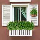 Sggvecsy Artificial Flowers for Outdoors 12 Bundles UV Resistant Boxwood Shrubs Artificial Eucalyptus Fake Plants Faux Plastic Greenery for Farmhouse Garden Indoor Outdoor Home Wedding Decoration