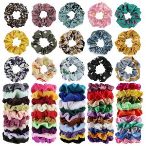 Cehomi 65 Pcs Velvet Hair Scrunchies Hair Bands for Women or Girls,Elastic Soft Ponytail Holder Hair Ties for Birthday, Party, Thanksgiving, Christmas (1 Count (Pack of 65))