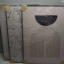 ARTFEB Framed Boho Abstract Wall Art for Living Room, Black Beige Large Canvas Artwork, Modern Geometric Minimalist Prints Wall Decor for Bedroom Hallway Office,24x32 inches, 3 Pieces (Red)