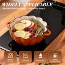 Wood Stove Steamer, WoodStove Humidifier, Woodstove Steamer, Cast Iron Humidifier for WOODStove 2.4 Quart Large Capacity Rust Resistant, Orange & Pumpkin