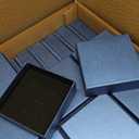 Cardboard Jewelry Gift Boxes, 50 Pack 3.5x3.5x1 Inch, Bulk Jewelry Packaging Small Jewelry Box with Lids for Necklace Ring Bracelet Earring(Blue)