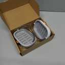 2 Pack Shower Soap Dish Holder with Lid, Bar Soap Holder with Drain, Wall Mounted Soap Box Container for Shower, Bathroom, Bathtub, Kitchen Sink, Adhesive Included