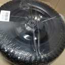 4.80/4.00-8" Flat Free Wheelbarrow Tires and Wheels, 14.5" Universal Fit Solid Tires with 5/8" or 3/4" Bearing, 3"-7" Hub, Adapter Kit Hand Truck Wheels Replacement for 3.50/2.50-8", 4.00-6"etc, 1 PC
