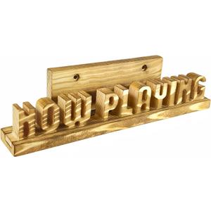 Now Playing Vinyl Record Stand Wall Mount Real Wood - 3D Retro Letter Wooden Album Display Stand - LP Record Wall Holder Floating Shelves - Vinyl Gift Ideas