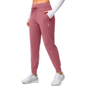 G Gradual Women's Fleece Lined Joggers High Waisted Water Resistant Thermal Winter Sweatpants Running Hiking Pockets