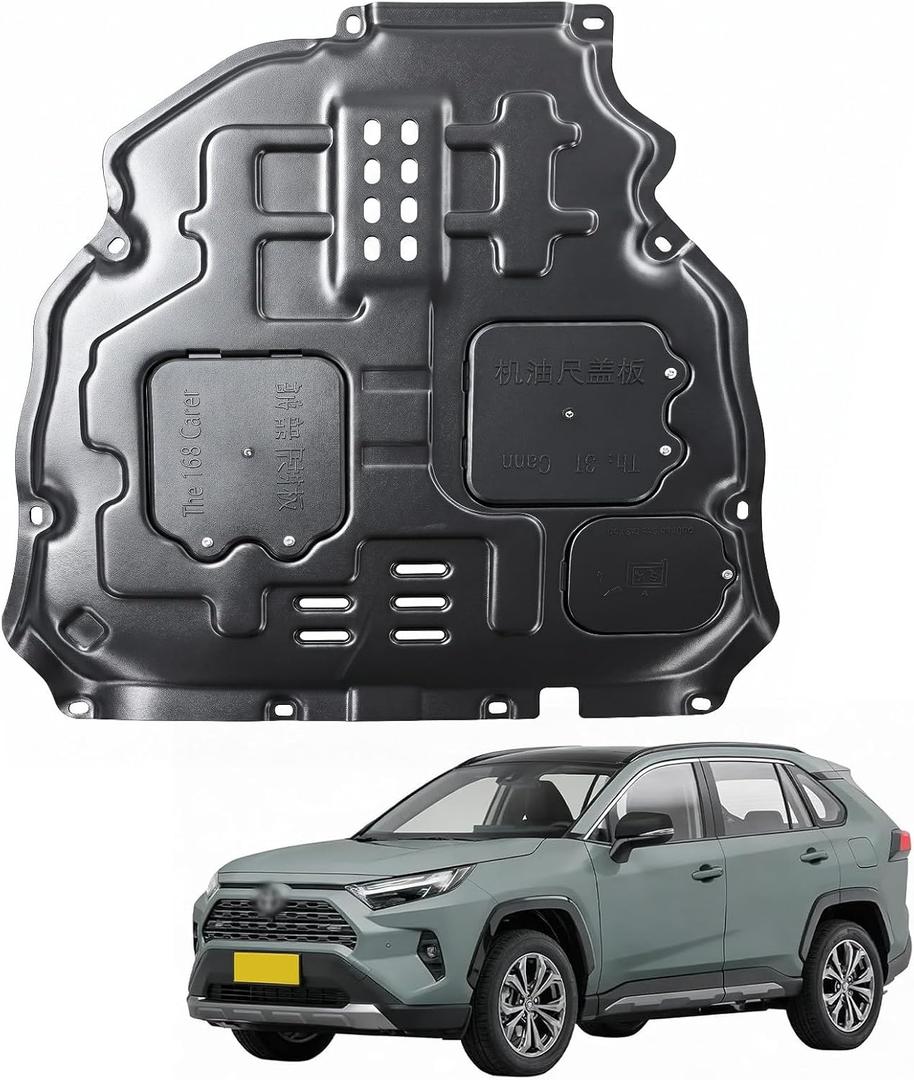 Front Engine Splash Shield Fit for 2019-2024 2025 Toyota RAV4, Direct Replacement Engine Splash Guard,Engine Guard for Underbody Protection