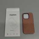 Trendy Cute Hybrid 2 Layer Brown Polka Dot Phone Case for iPhone 14 Pro,Brown