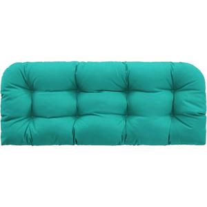 Outdoor Bench Cushion, Tufted 44x22x4 Inch Loveseat Pad for Patio Furniture Wicker Chair Garden Swing Porch Sofa, Indoor Outside Use, Fade-Resistant & Waterproof, Lake Blue