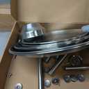 Chip and Dip Serving Set - Stainless Steel Appetizer Tray w/Shrimp Cocktail Platter & 13 Inch Round Cake Stand - Stylish & Versatile Kitchen Accessory for Displaying Desserts