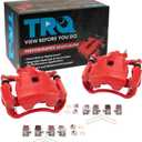 TRQ Front Brake Caliper Set Painted Red Brackets Compatible with 2012-2018 Toyota Avalon 2012-2017 Camry 2016-2018 Lexus ES350