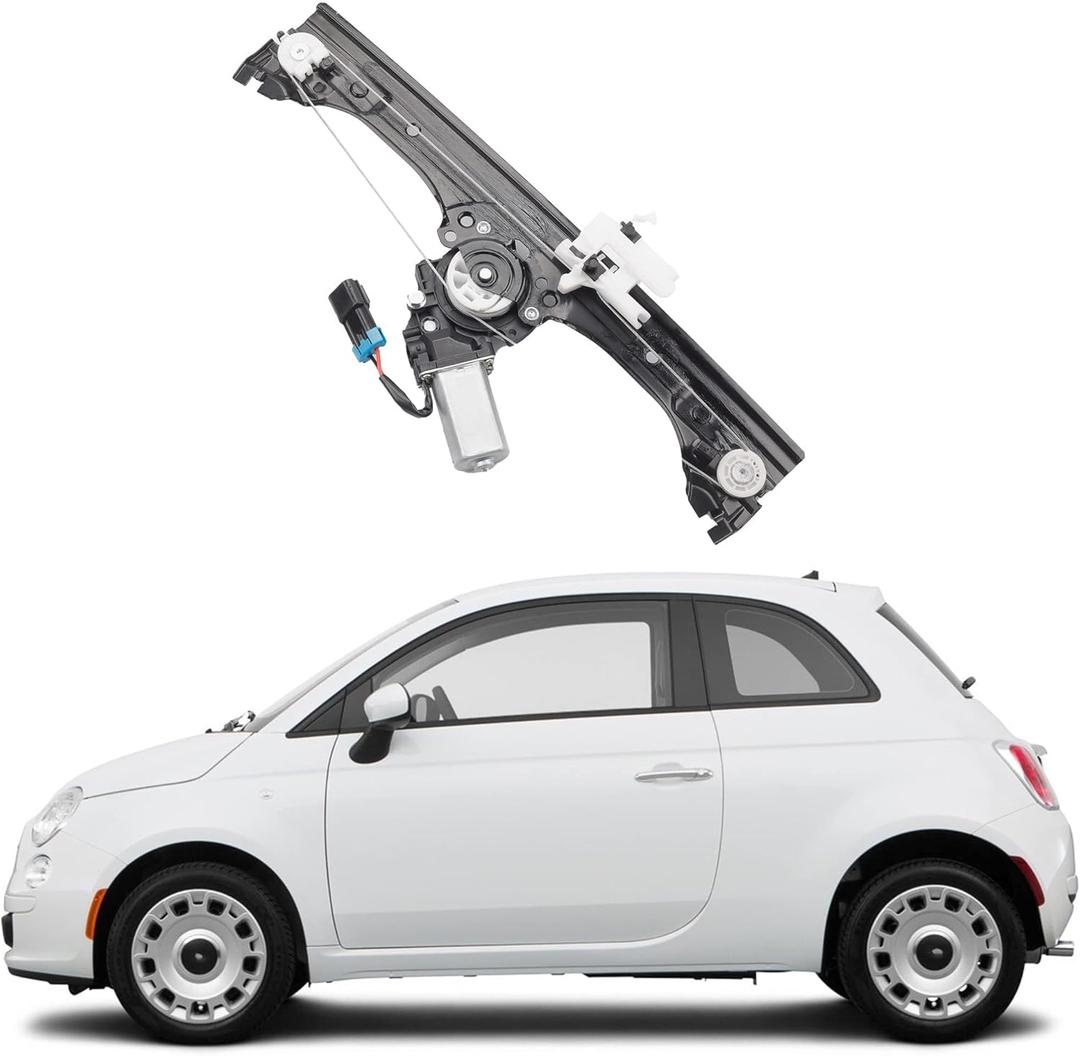Dasbecan Front Right Passenger Side Window Regulator Assembly w/Motor Compatible with Fiat 500 2012-2019 1.4L Replaces 751-649 68070266AC 68070266AD 68070266AE Dasbecan Front Right Passenger Side Window Regulator Assembly w/Motor Compatible with Fiat 500 2012-2019 1.4L Replaces 751-649 68070266AC 68070266AD 68070266AE