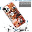 Autumn Vibe Aesthetic Case Compatible with iPhone 15 Pro, Fall Pumpkin Halloween Case for iPhone 15 Pro, Cool Cute TPU Bumper Phone Case Cover