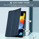 ProCase for iPad 9th/ 8th/ 7th Generation Case 10.2 Inch (2021/2020/2019 Release), 10.2 iPad Case 9th/ 8th/ 7th Gen Cover, Slim Smart Cover with Translucent Hard Shell Back -Navy