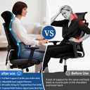 27.7'' Adjustable High Lumbar Support Pillow for Office Chair, Full Back Support Pillow for Upper Lower Back Pain Relief, Memory Foam Lumbar Cushion for Desk, Gaming Chair, Couch, Improves Posture