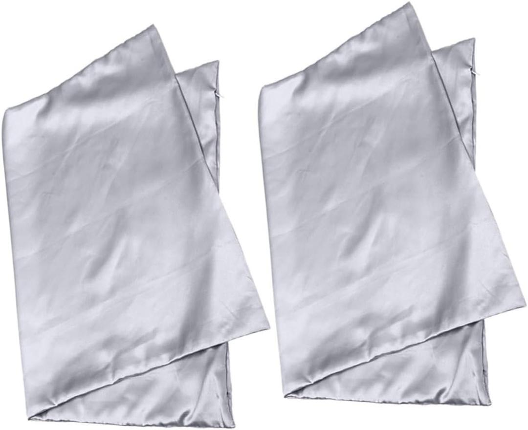 GLEAVI 1pair Cooling Polyester Pillow Covers Zipper Soft and Breathable Pillowcases for Bedroom Deep of Ice Pillowcases for Easy Maintenance and Comfort