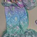 Girls Mermaid Costumes With Bag Little Mermaid Dress for Kids with Accesseries (XXL6-7T, Green+purple)