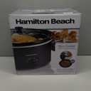 Hamilton Beach 6 Quart Slow Cooker With Space-Saving Folding Handles | 3 Heat Settings | Dishwasher Safe Stoneware Crock & Glass Lid | Kitchen Makeover Blue | 33608