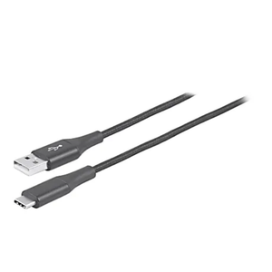6 Foot Braided Nylon Micro Black Chrome USB Charge/Sync Cable