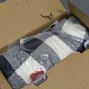 Homemate Electric Blanket Heated Throw - 50x60 Ultra Soft Cozy Flannel Heating Blanket with 10 Fast Heat Levels 8 Hours Auto Off Over-Heated Protection ETL Certification Keep Warm in Home Office (Black-white)