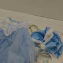 Elsa Princess Dress Costume for Girls Halloween Cosplay Cinderella Princess Dress Up Birthday Outfit with Hodded Cape,3-4 y