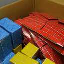 Nuanchu 60 Pcs Cardboard Building Blocks for Kids Large Jumbo Square Rectangle Thick Cardboard Pretend Bricks for Building Stacking Game(Classic Shapes)