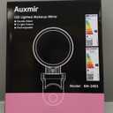 Auxmir 30X Magnifying Mirror, Double Sided 1X /30X Makeup Mirror with Light, Folding Lighted Rechargeable Beauty for Travel, Rotating 3 Color Lights, Dimmable Touch Screen