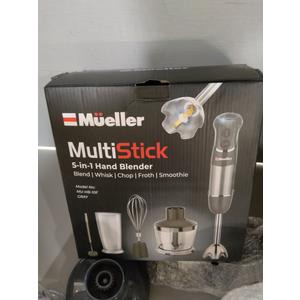 Multi-Functional 5-in-1 Hand Blender Stick Blender Milk Frother Egg Whisk with Adjustable Speeds 500ml Food Grinder/ 600ml Container