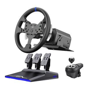 PXN-V99 Racing wheel Steering wheel 3.2nm force feedback gaming racing wheel 270/900 Dismantle with Hall magnetic induction pedal, 6+1 gear shift rod gaming steering wheel for pc/ps4/Xbox one/X-Series X/S