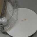 Fultyle Round Side Table, Small Drink Table for Small Spaces, Modern Accent End Table Nightstand with Solid Wood Leg for Living Room, Bedroom, Corners, and Office (White)