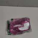 Womens Sexy Triangle Metallic Bikini Set, Crystal Rhinestone Headband Halter Swimsuit, Cheeky Tie Ruched Bathing Suit (Small, Hot Pink)