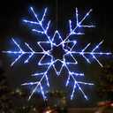36" Christmas Snowflake Lights LED Silhouette Snowflake Lights Large Folding Window Lighted Snowflake with Twinkling Modes Giant Hanging Yard Decorations for Indoor Outdoor Christmas Party