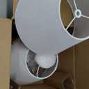 Small Lamp Shades Set of 2, 5.5" Top x 10" Bottom x 6.6" High, Small White Lamp Shades for Table Lamps, Fabric Lampshade Replacement for Bedside Lamp, Wall Sconces, Spider, Clip on Adapters Included