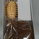 Yoofoss 4 Piece Baby Hair Brush and Comb Set, Wooden Baby Hair Brush with Natural Ultra Soft Goat Hair, Baby Comb Set for Boy, Girl - Walnut